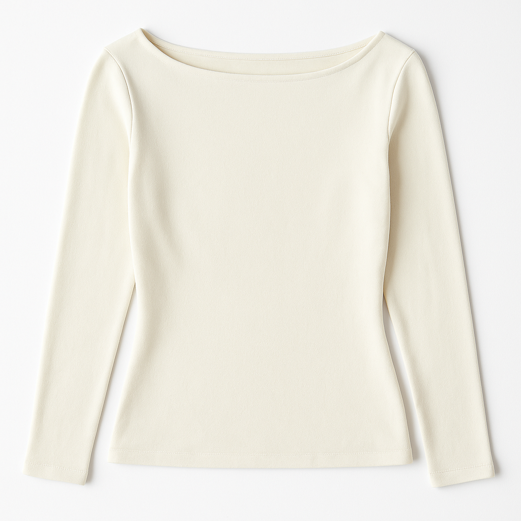 Luxoreal Boat Neck Top for Women | Luxoreal